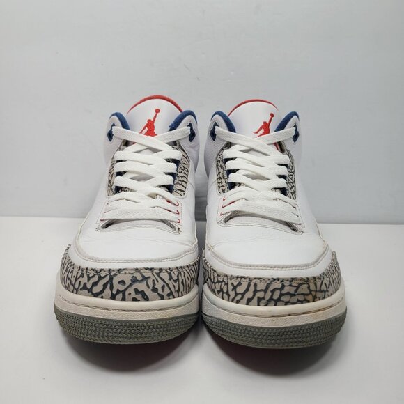 Air Jordan 3 Retro OG 2016 Mens White True Blue Sneakers 854262-106 US Size 11.5 - Picture 3 of 8